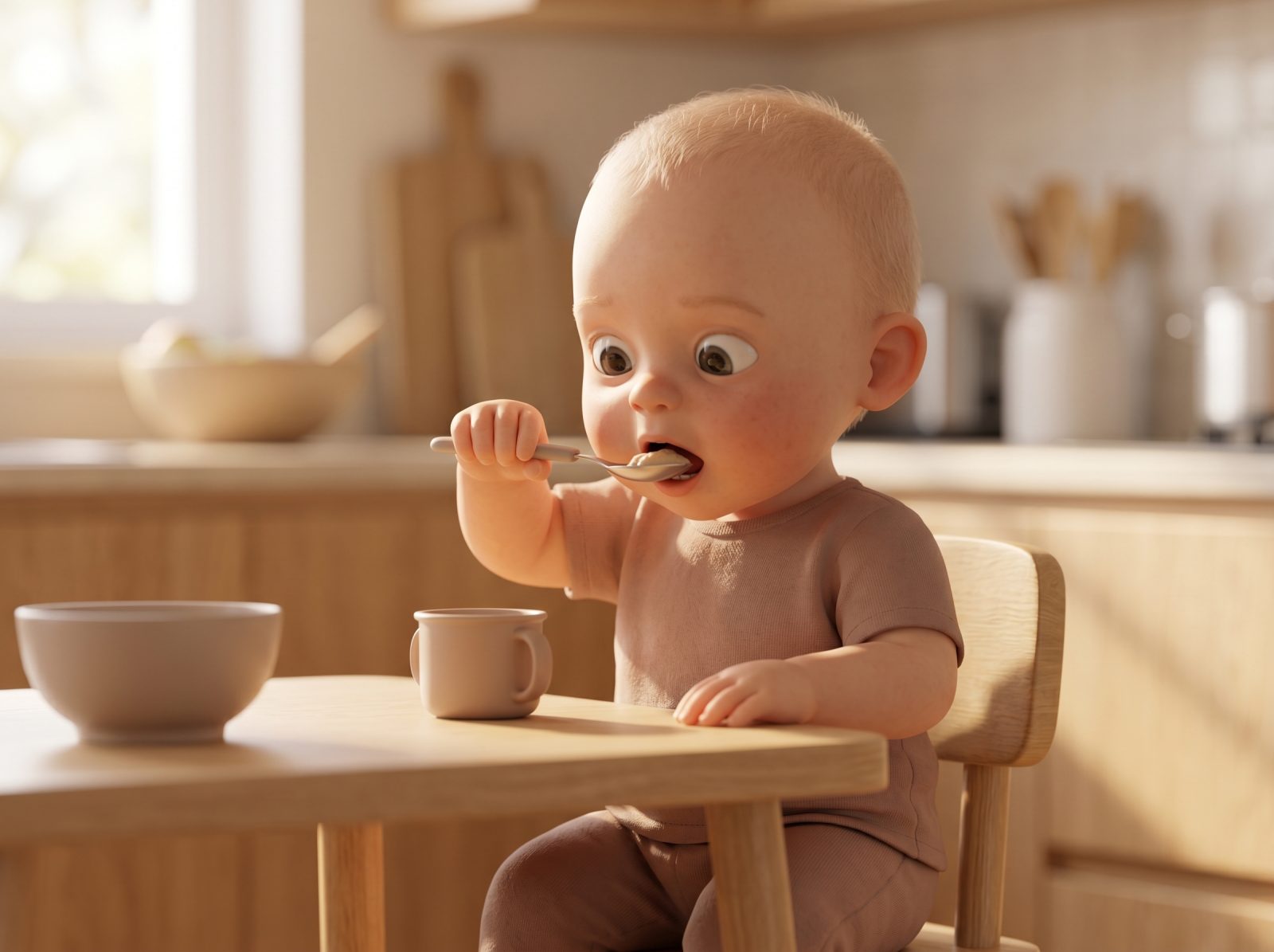 Spoon & Cup Self-Feeding