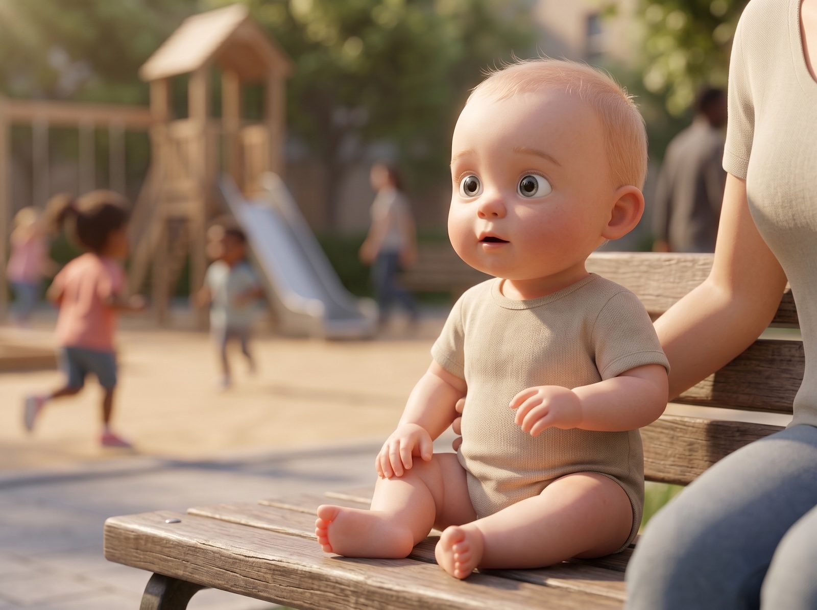 Courtyard or Playground Bench Visit