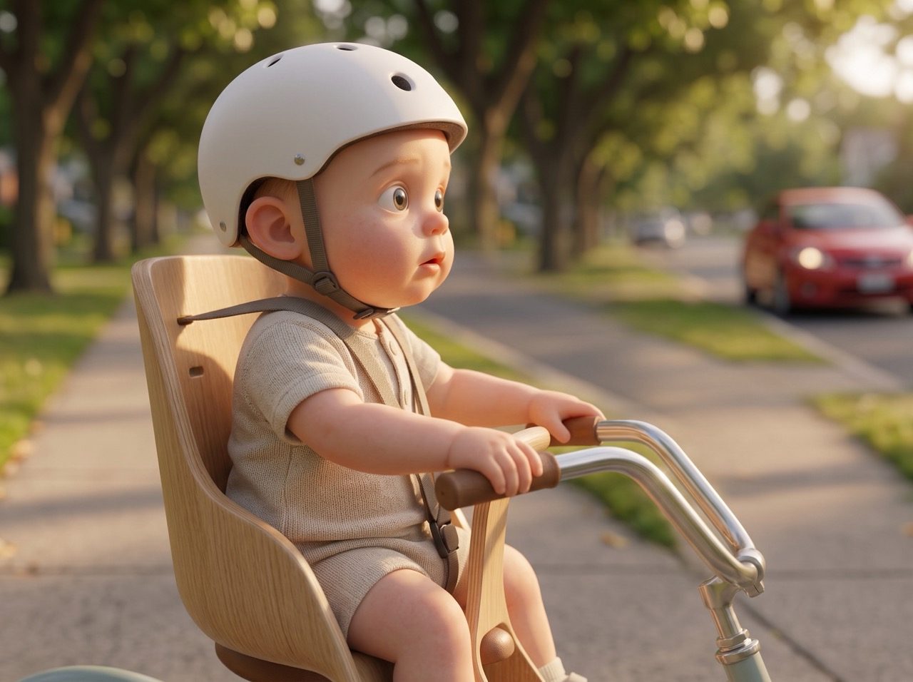 Tour de ville en siège vélo