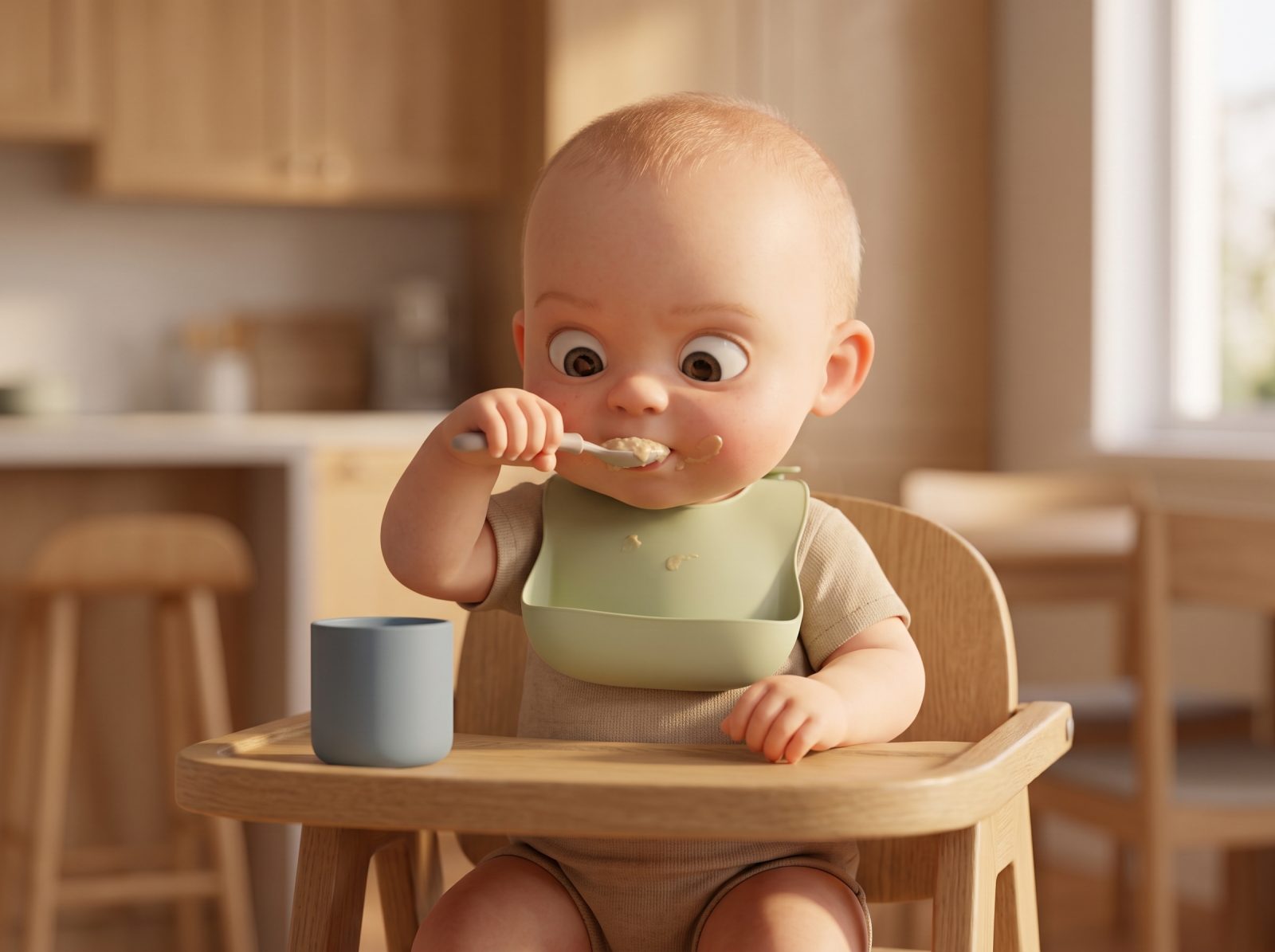 Spoon & Cup Self-Feeding