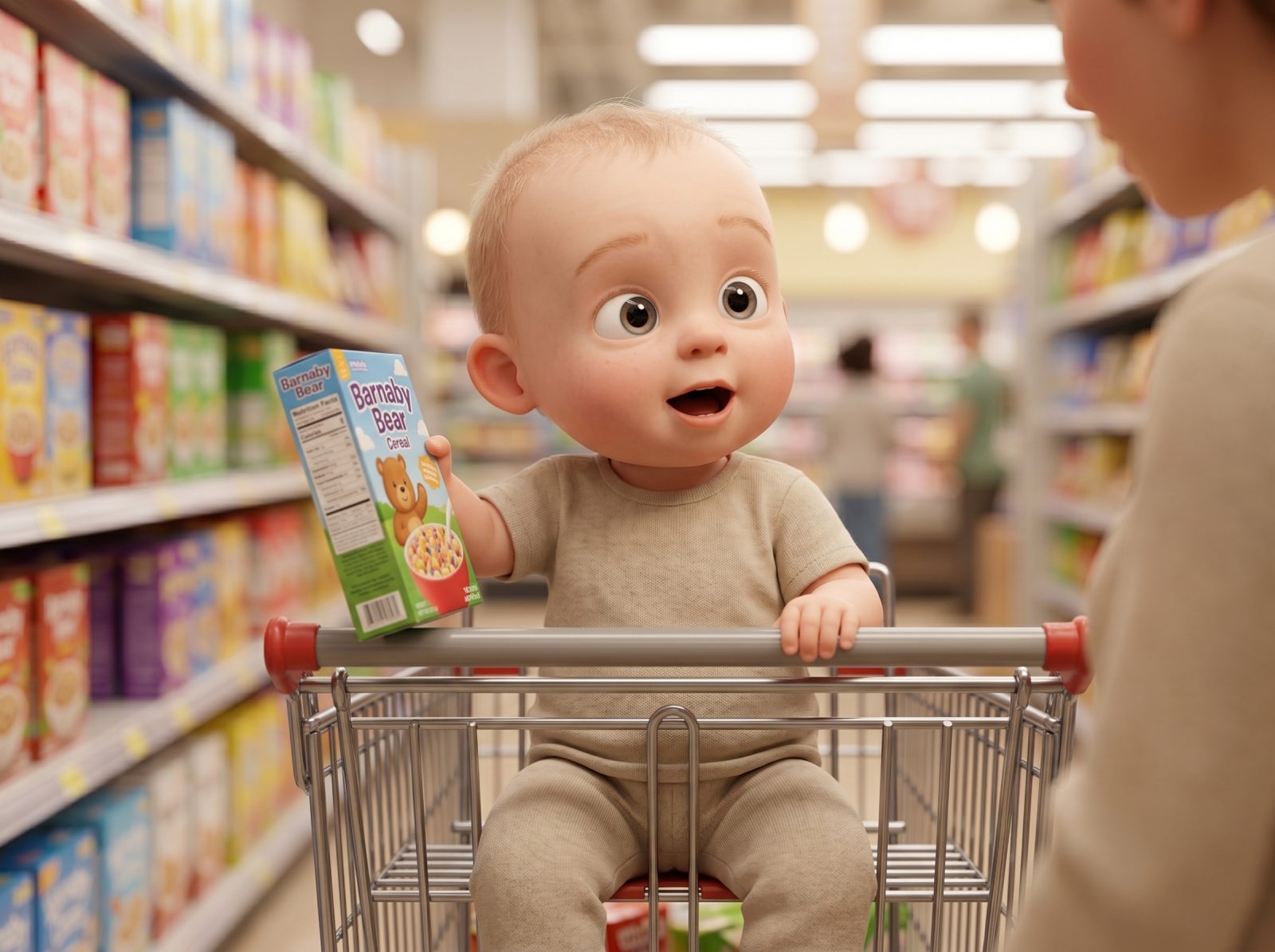 Einkaufshelfer im Supermarkt